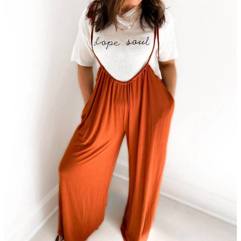 NEW WLM the dani drawstring jumper in rust